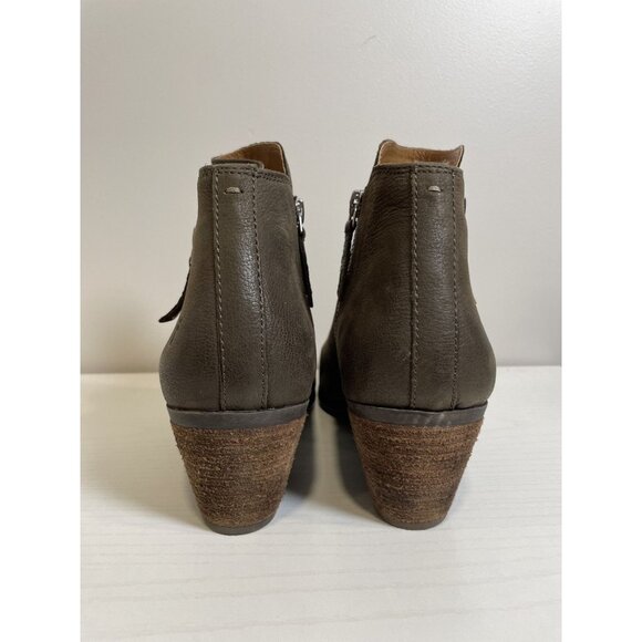 Frye 3470014 Women's 9.5 Brown Leather Zip Up Booties Ankle Boots Heeled - Picture 3 of 11